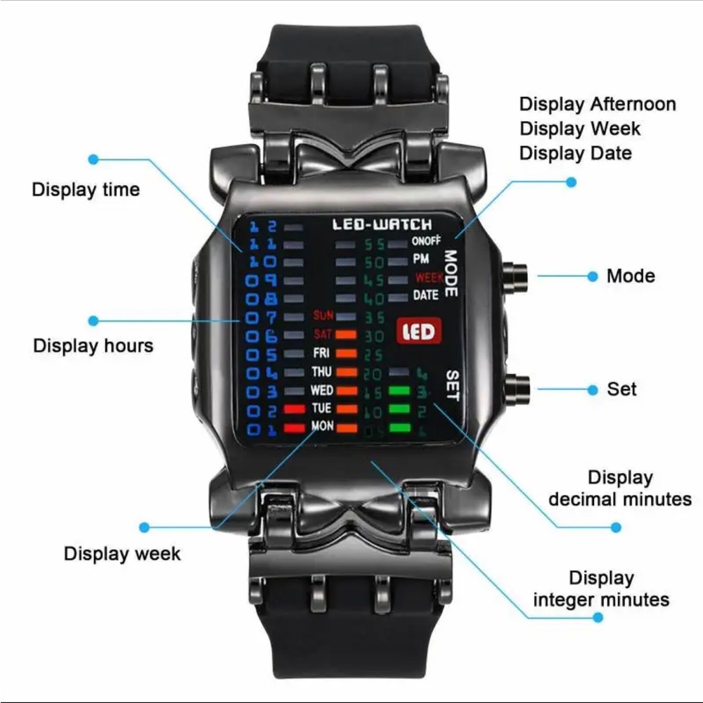 LED Electronics Watch - Picture 2 of 9